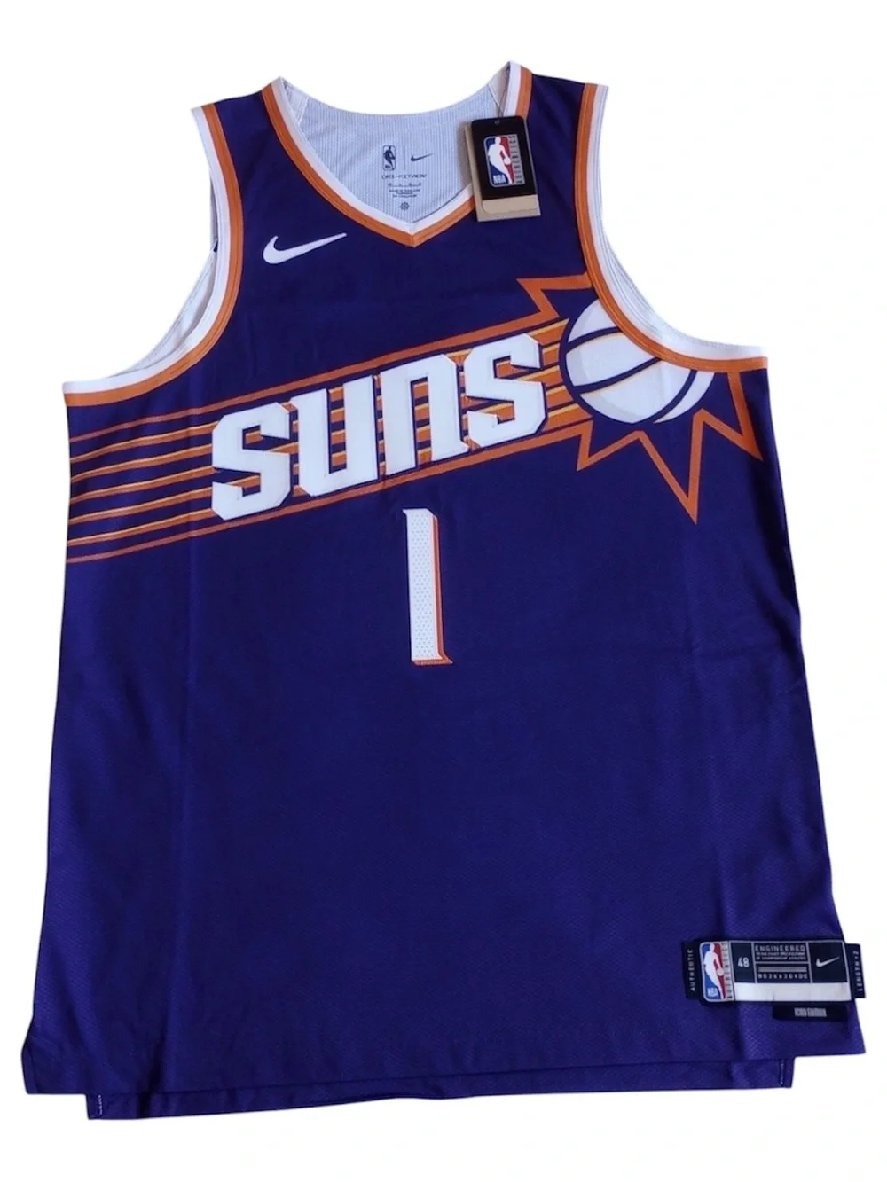 Nike Men's Devin Booker Phoenix Suns Icon Edition Authentic Jersey Sz 48 L $200